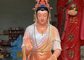 寺廟玻璃鋼彩繪大型觀(guān)音菩薩雕塑